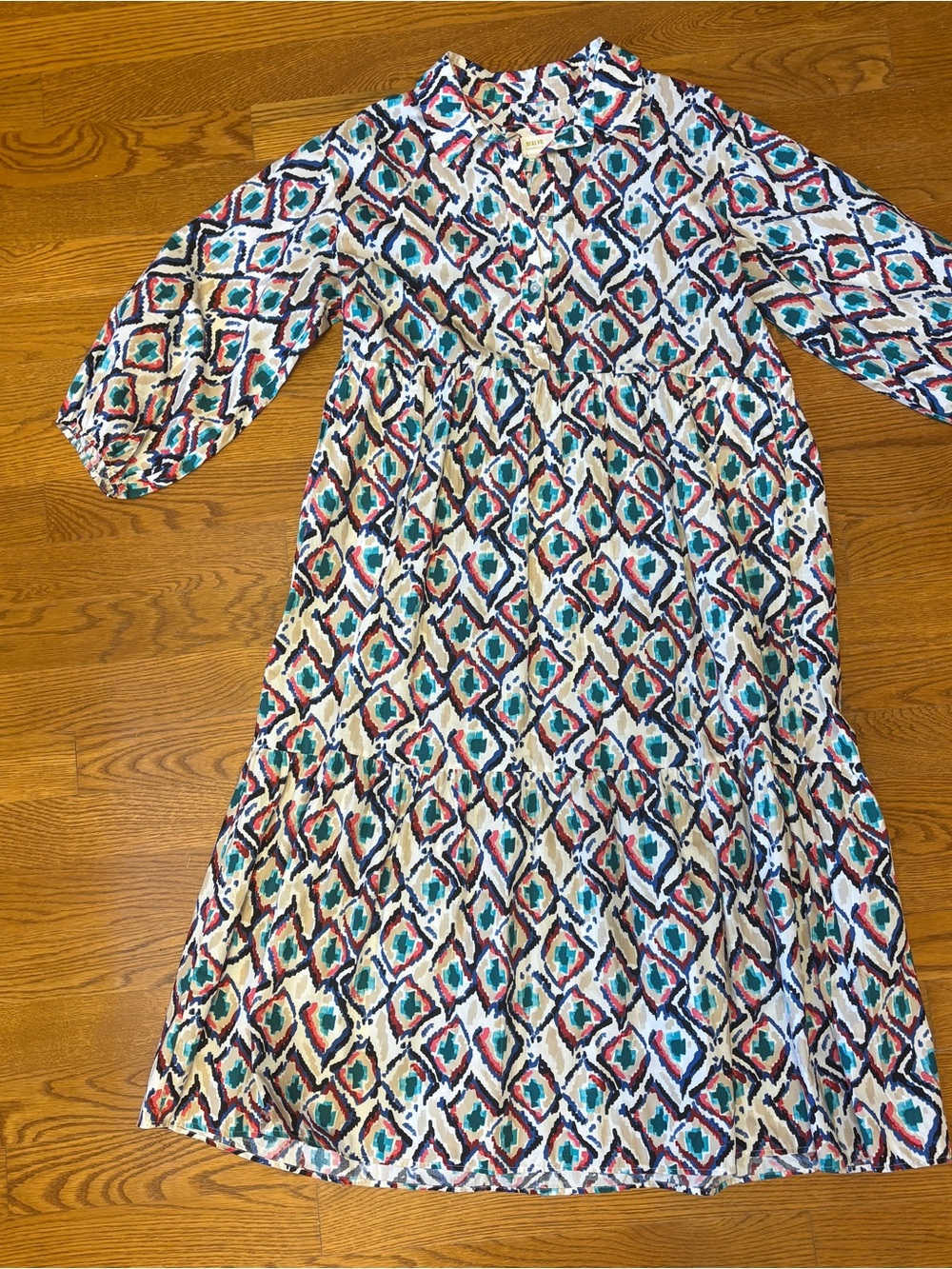 Anthropologie Maeve Bettina Long Sleeve Midi Dress